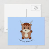 Ältere adorable Kuh Postkarte (Vorne/Hinten)