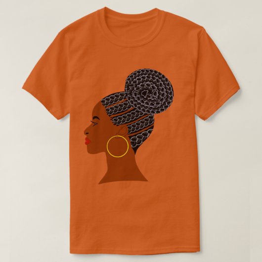 Ältere Afroamerikanerin Gray Hair Cornrows T-Shirt (Design vorne)