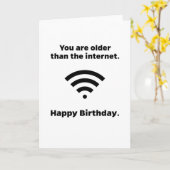 Ältere als die Internet Funny Birthday Card Karte (Gelbe Blume)
