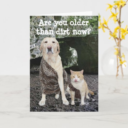 Ältere als Dirt Birthday Karte (Gelbe Blume)