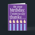 Ältere als ich Funny Happy Birthday Karte<br><div class="desc">An Ihrem Geburtstag habe ich gerade Gewollt,  um zu sagen,  danke ...  Für immer älter als ich lustig glücklich Geburtstag Design. Hier finden Sie Geburtstagskandale. Tolle Geburtstagskarte für jemanden,  der älter als du ist.</div>