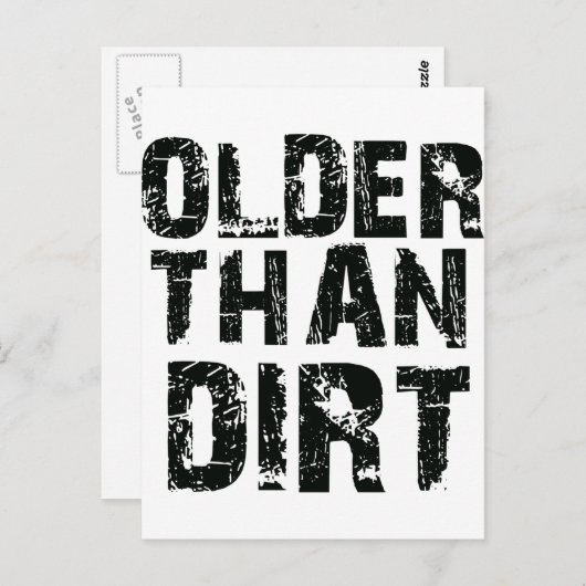Ältere als Schmutz Postkarte (Vorne/Hinten)