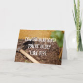 Ältere als schmutzige Geburtstagskarte Karte (Vorderseite)