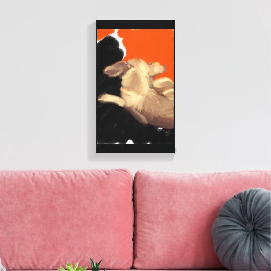 Ältere Chihuahua an das Abendessen erinnern Leinwanddruck (Insitu (Wohnzimmer))