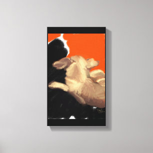 Ältere Chihuahua an das Abendessen erinnern Leinwanddruck