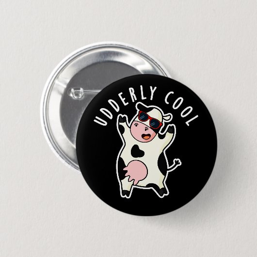 Ältere Coole Funny Cow Pub Dark BG Button (Vorne & Hinten)