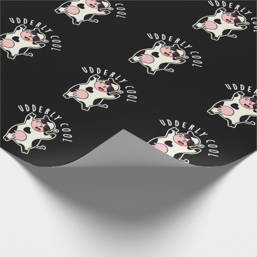 Ältere Coole Funny Cow Pub Dark BG Geschenkpapier (Ecke)