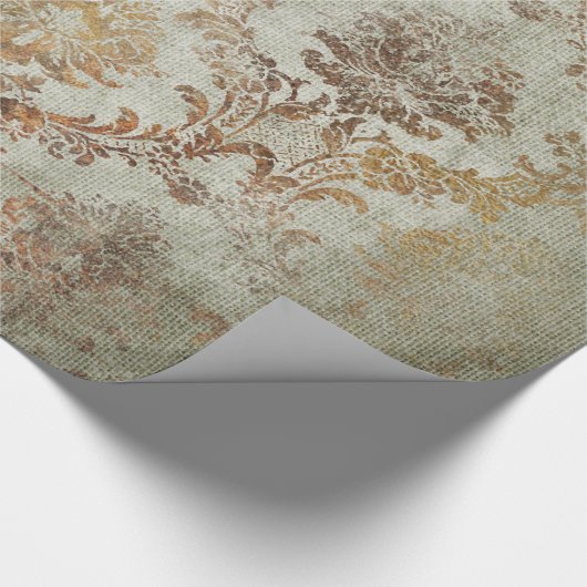 Ältere Damaskettextur Geschenkpapier (Ecke)