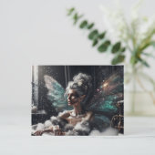 Ältere Fairy gelangweilt im Bad Postkarte (Stehend Vorderseite)