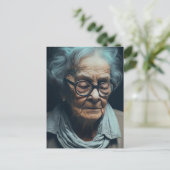 Ältere Frau Postkarte (Stehend Vorderseite)