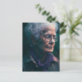 Ältere Frau Postkarte (Stehend Vorderseite)