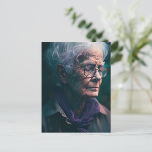 Ältere Frau Postkarte (Stehend Vorderseite)