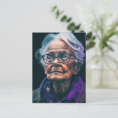 Ältere Frau Postkarte (Stehend Vorderseite)