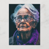 Ältere Frau Postkarte (Vorderseite)