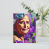Ältere Frau Postkarte (Stehend Vorderseite)
