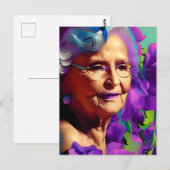 Ältere Frau Postkarte (Vorne/Hinten)