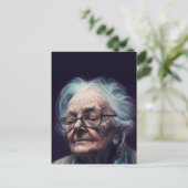 Ältere Frau Postkarte (Stehend Vorderseite)