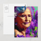 Ältere Frau Postkarte (Vorne/Hinten)