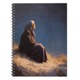 Ältere Frau Sunset Reflection Notebook Notizblock