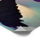 Ältere Frauen Lila mit Schmetterlingen Poster (Ecke)