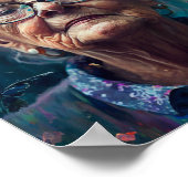 Ältere Frauen mit Schmetterlingen Poster (Ecke)