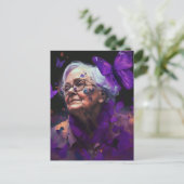 Ältere Frauen mit Schmetterlingen Postkarte (Stehend Vorderseite)
