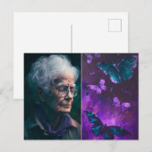 Ältere Frauen und Schmetterlinge Postkarte (Vorne/Hinten)