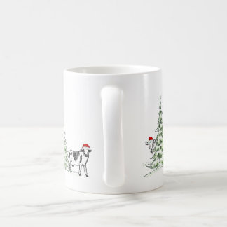 Ältere frohe Weihnachts-Kuh-Tasse Kaffeetasse