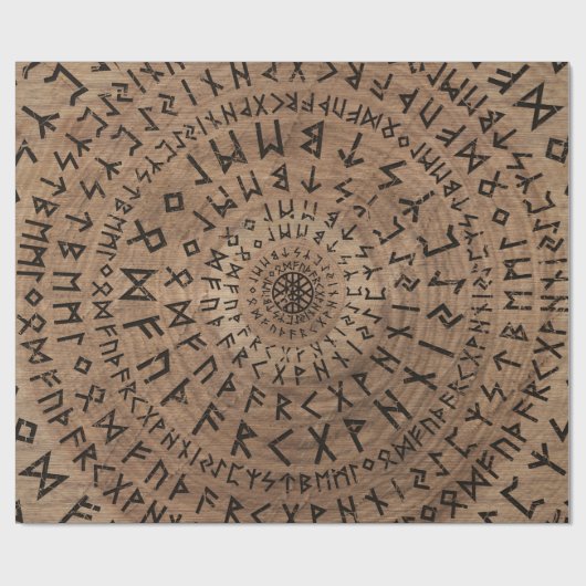 Ältere Futhark Rundschreiben-Zusammensetzung Geschenkpapier (Flach)