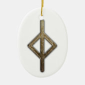 Ältere Futhark Rune Jera Keramik Ornament (Vorne)