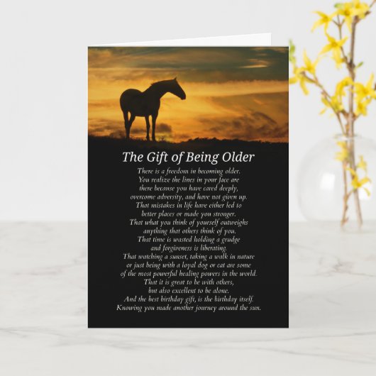 Ältere Geburt Karte (Gelbe Blume)