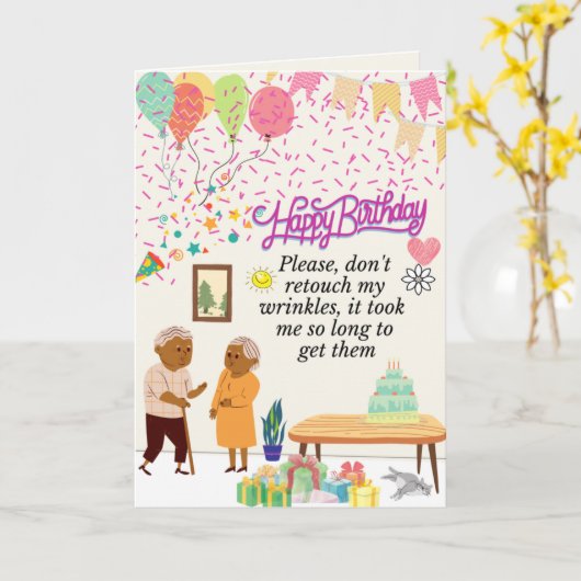 Ältere Geburtstagskarte Karte (Gelbe Blume)