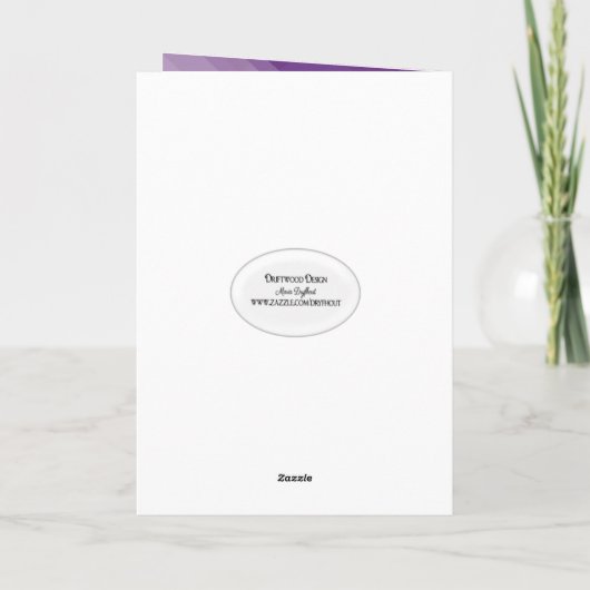 Ältere Gedichte mit Lila Abstrakten Grenzen erhalt Karte (Rückseite)