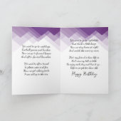 Ältere Gedichte mit Lila Abstrakten Grenzen erhalt Karte (Innenseite)