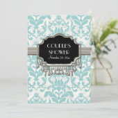 Ältere gestresste Damaskus Silberblende sehen Hoch Einladung (Stehend Vorderseite)