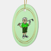 Ältere graue Haare Male Golfer Keramik Ornament (Links)