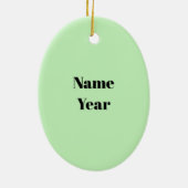 Ältere graue Haare Male Golfer Keramik Ornament (Hinten)