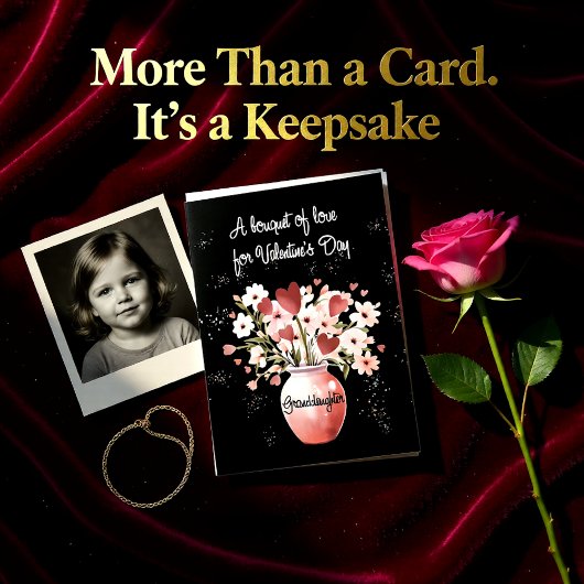 Ältere Großtochter Valentinstag Bouquet der Liebe Karte