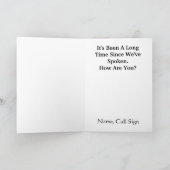 Ältere Hase auf Insel mit Rig Grußkarte Karte (Innenseite)