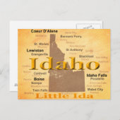 Ältere Idaho Staatsstolz Karte Silhouette (Vorne/Hinten)