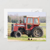 Ältere Idle Traktor Postkarte (Vorne/Hinten)