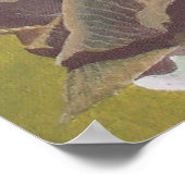 Ältere irische Frauenkraftlerin an einem Spinnrad Poster (Ecke)