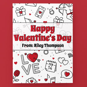 Ältere Kinder im Klassenzimmer Valentine's Day Lin Feiertagskarte