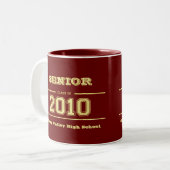 Ältere Klasse von Abschluss-Geschenk-Tassen 2010 Zweifarbige Tasse (Vorderseite Links)