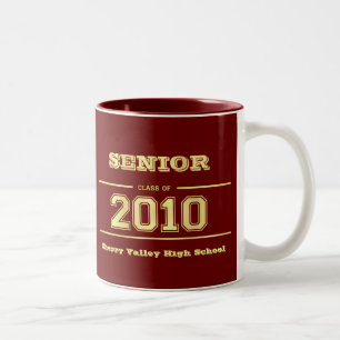 Ältere Klasse von Abschluss-Geschenk-Tassen 2010 Zweifarbige Tasse