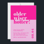 Ältere, klüger, heißer Spaß hell Rosa 30. Geburtst Einladung<br><div class="desc">Feiern Sie ein neues, lebendiges Jahrzehnt des Lebens mit unserer lustigen 30. Geburtstagseinladung. Mit einem hellen rosa Farbton, dieses laden spielerisch zu verkünden, "älter, weiser, heißer". Diese einzigartige Einladung zum 30. Geburtstag strahlt Zuversicht, Witz und Stil aus. Egal ob Sie eine kleine Ansammlung oder einen totalen Bash haben, lass Ihren...</div>