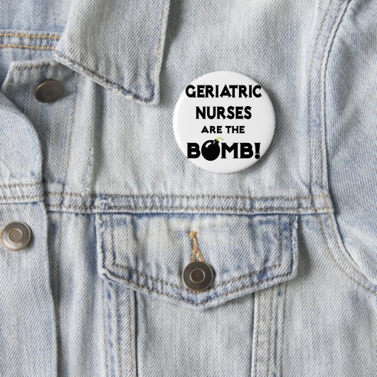 Ältere Krankenschwestern sind die Bombe! Button (Beispiel)