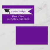 Ältere lila Namenskarte (Vorne/Hinten)