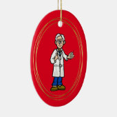 Ältere männliche Ärztin Weihnachtsschmuck (Rechts)