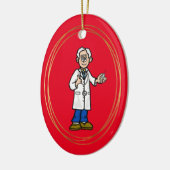 Ältere männliche Ärztin Weihnachtsschmuck (Links)